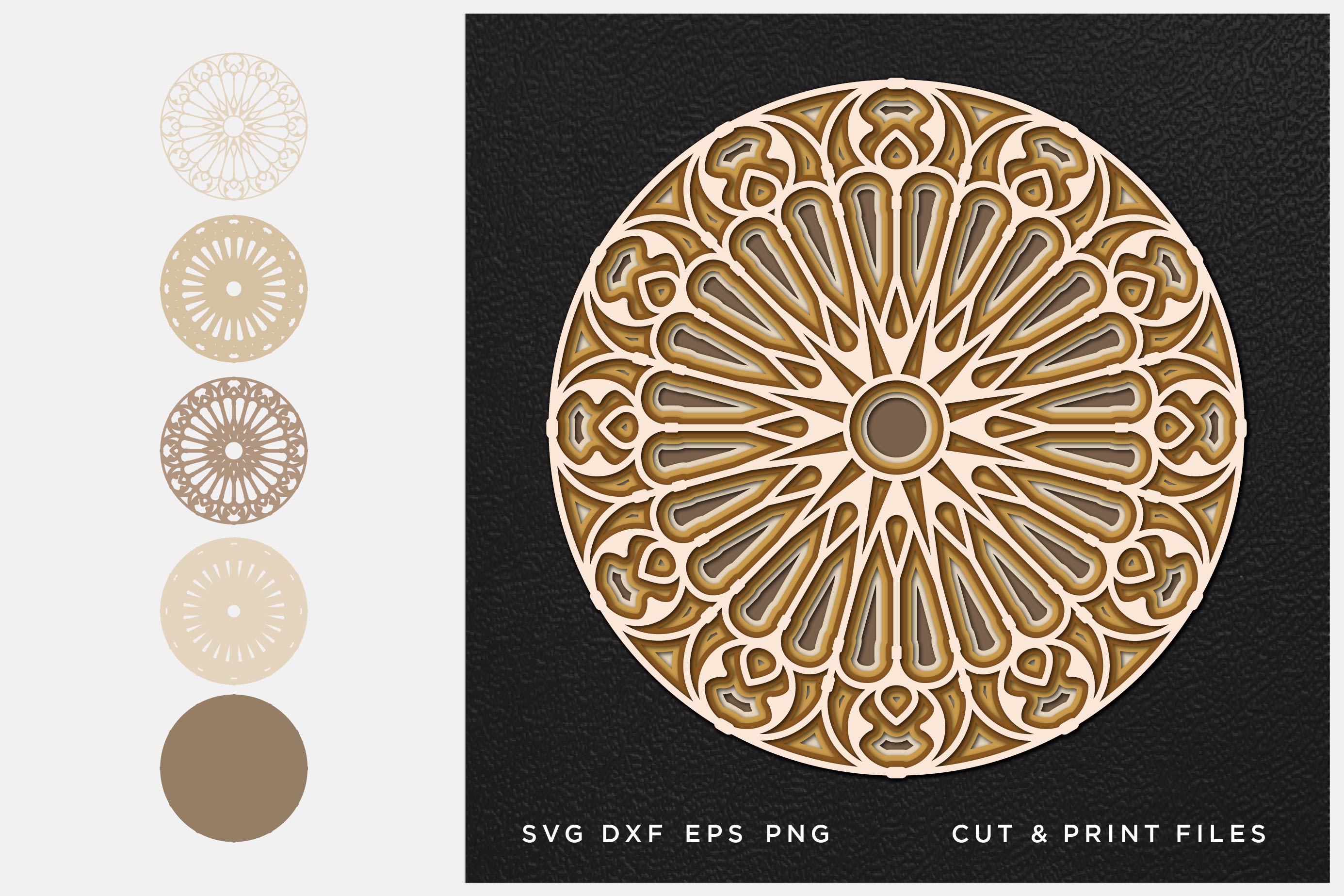 Download Mandala SVG, Cut file Mandala, Cut multilayer Mandala, 3D ...