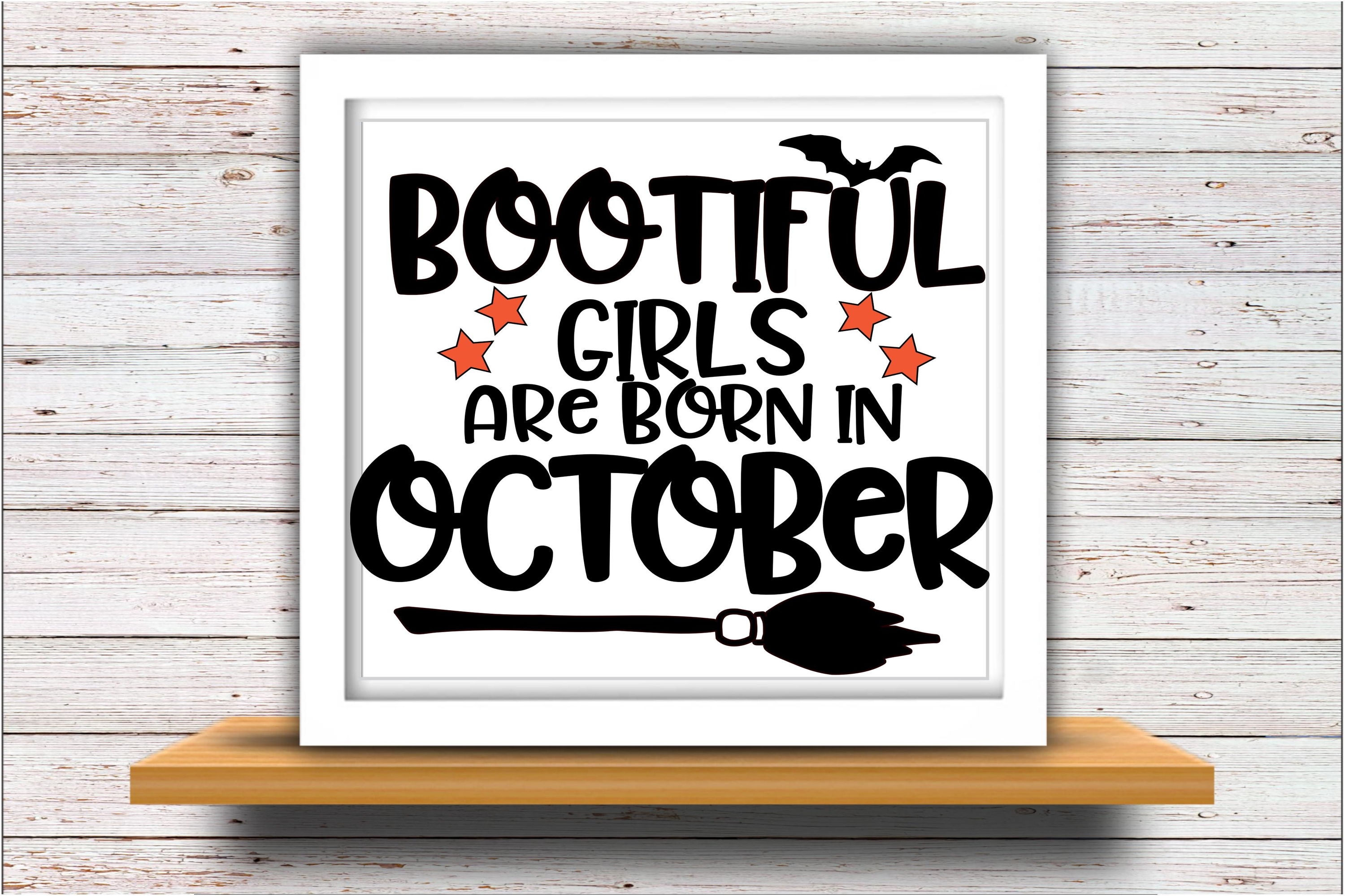 October SVG DXF JPEG Silhouette Cameo Cricut birthday girl (125144