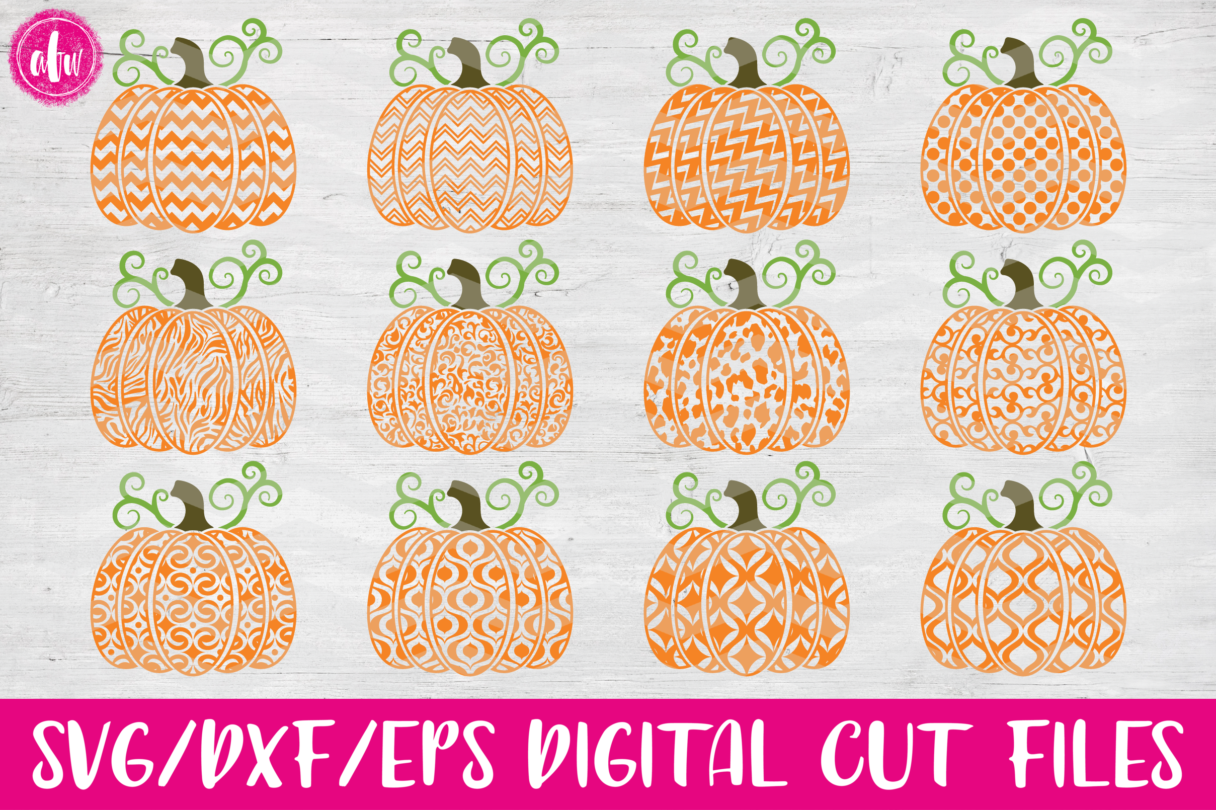Halloween Pumpkins Bundle - SVG, DXF, EPS Cut Files (30109 ...