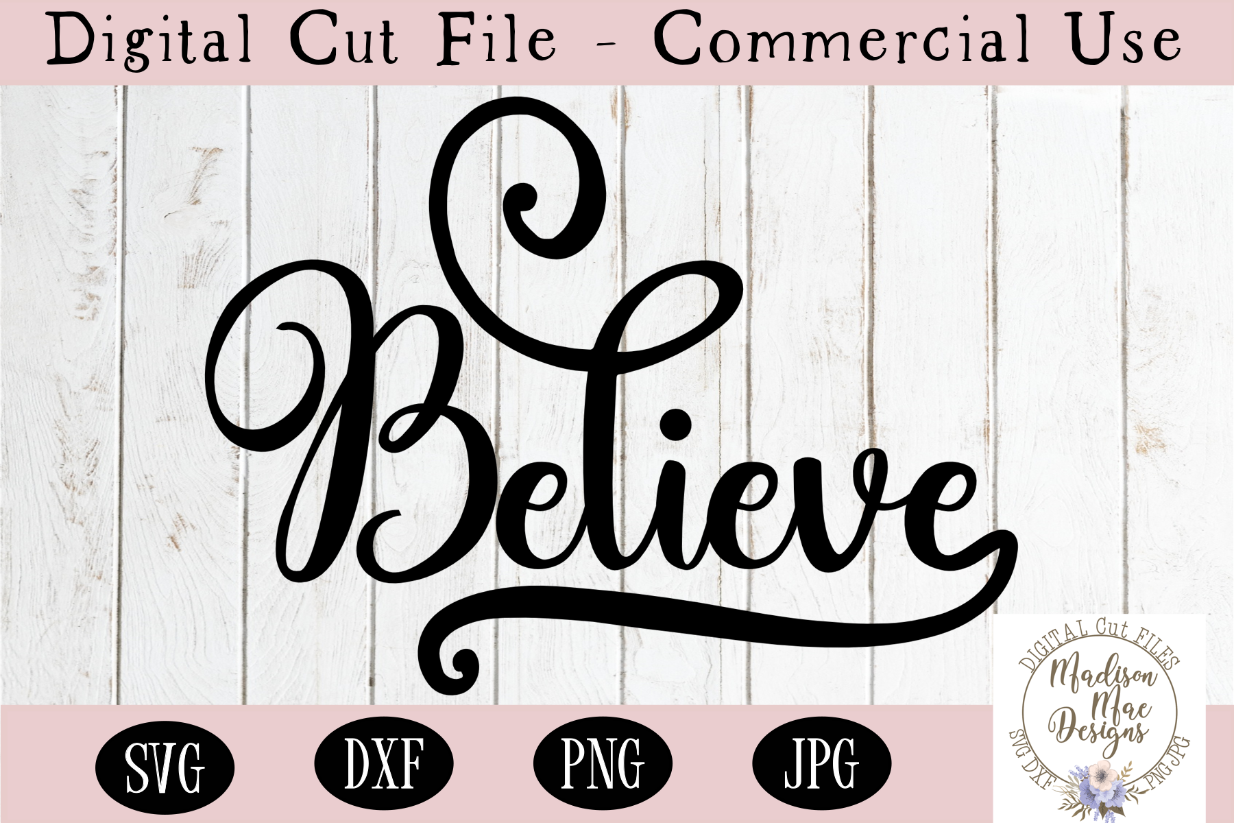 Download Believe Christmas SVG, Christmas Cut File