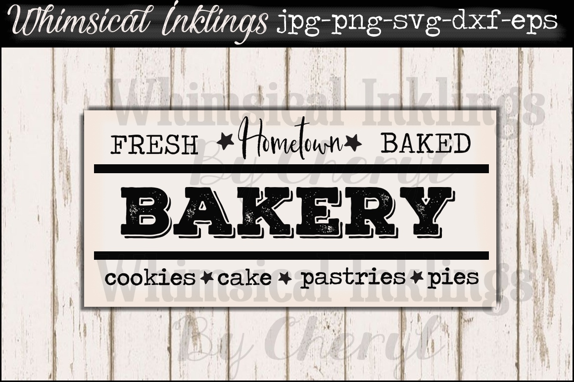 Download Hometown Bakery Vintage Sign SVG (108551) | SVGs | Design ...