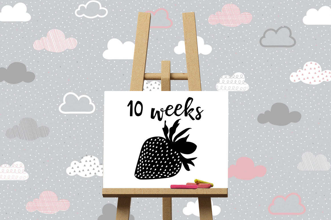 Download Pregnancy Week by Week SVG Cut Files - Strawberry (262058 ...