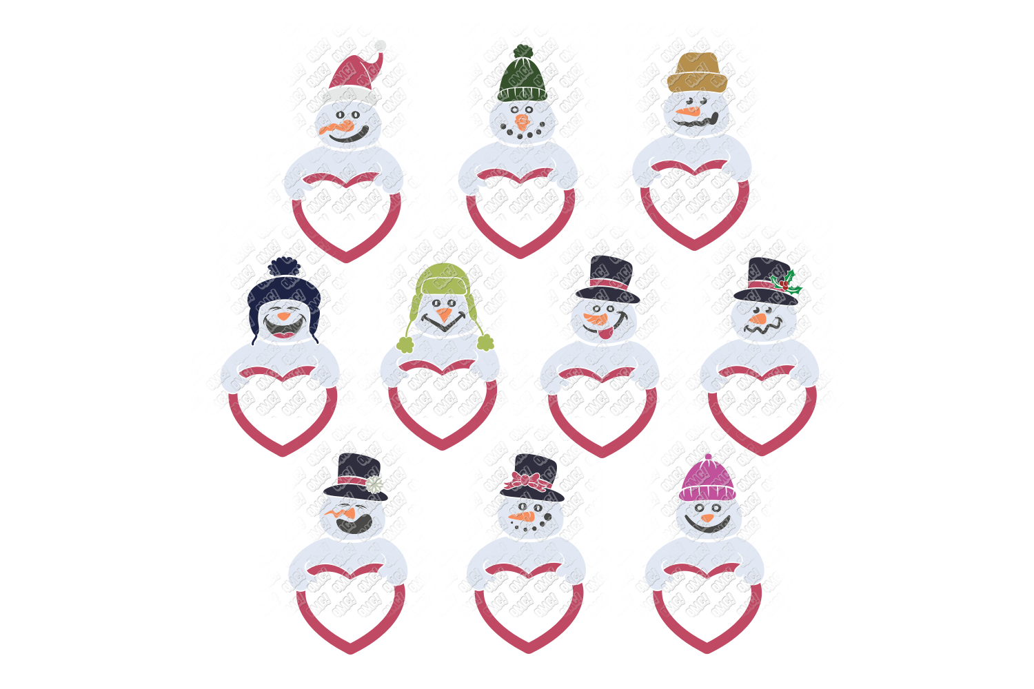 Download Snowman SVG Monogram Christmas in SVG, DXF, PNG, EPS, JPEG ...