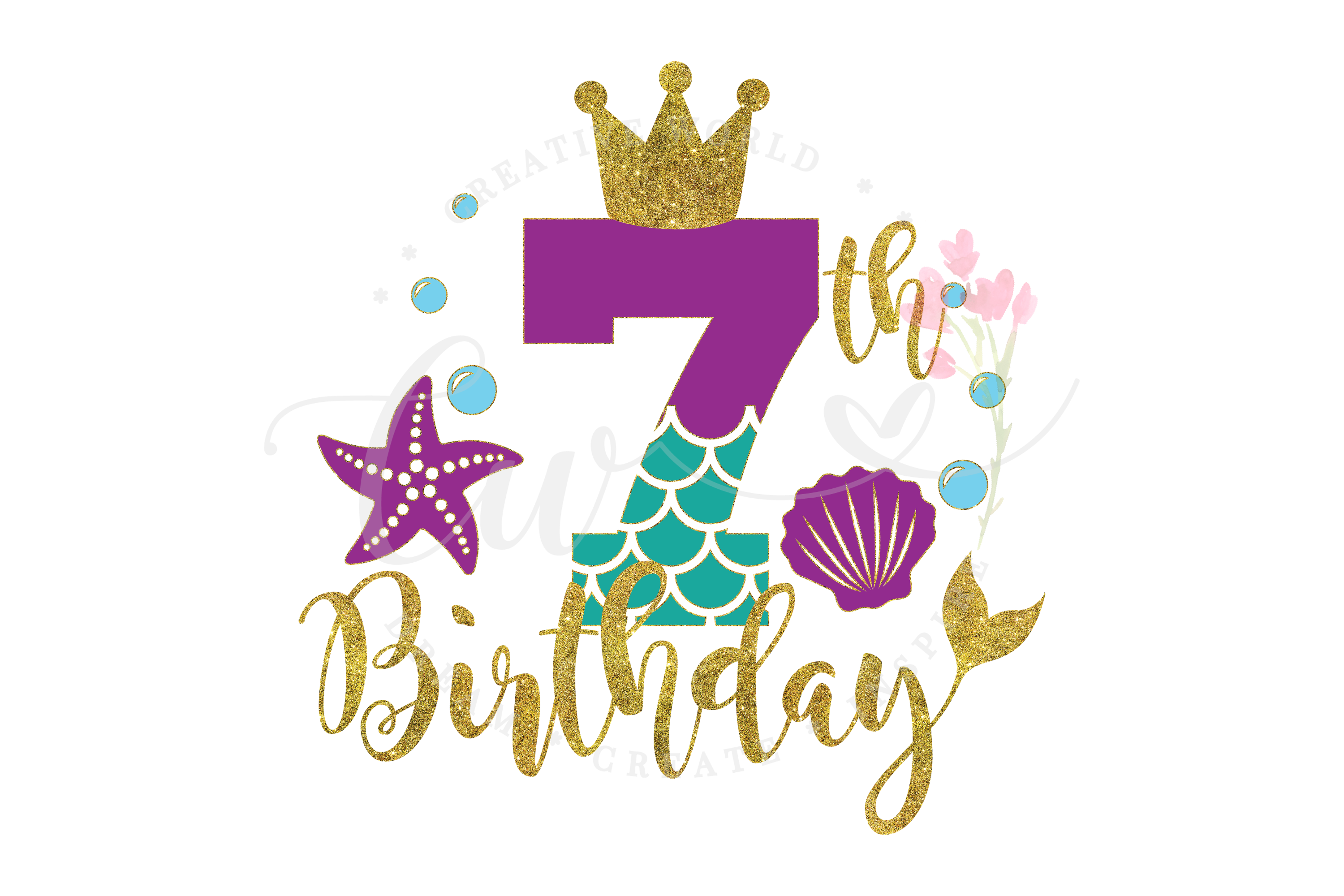 Free Free 163 Mermaid Birthday Shirt Svg SVG PNG EPS DXF File