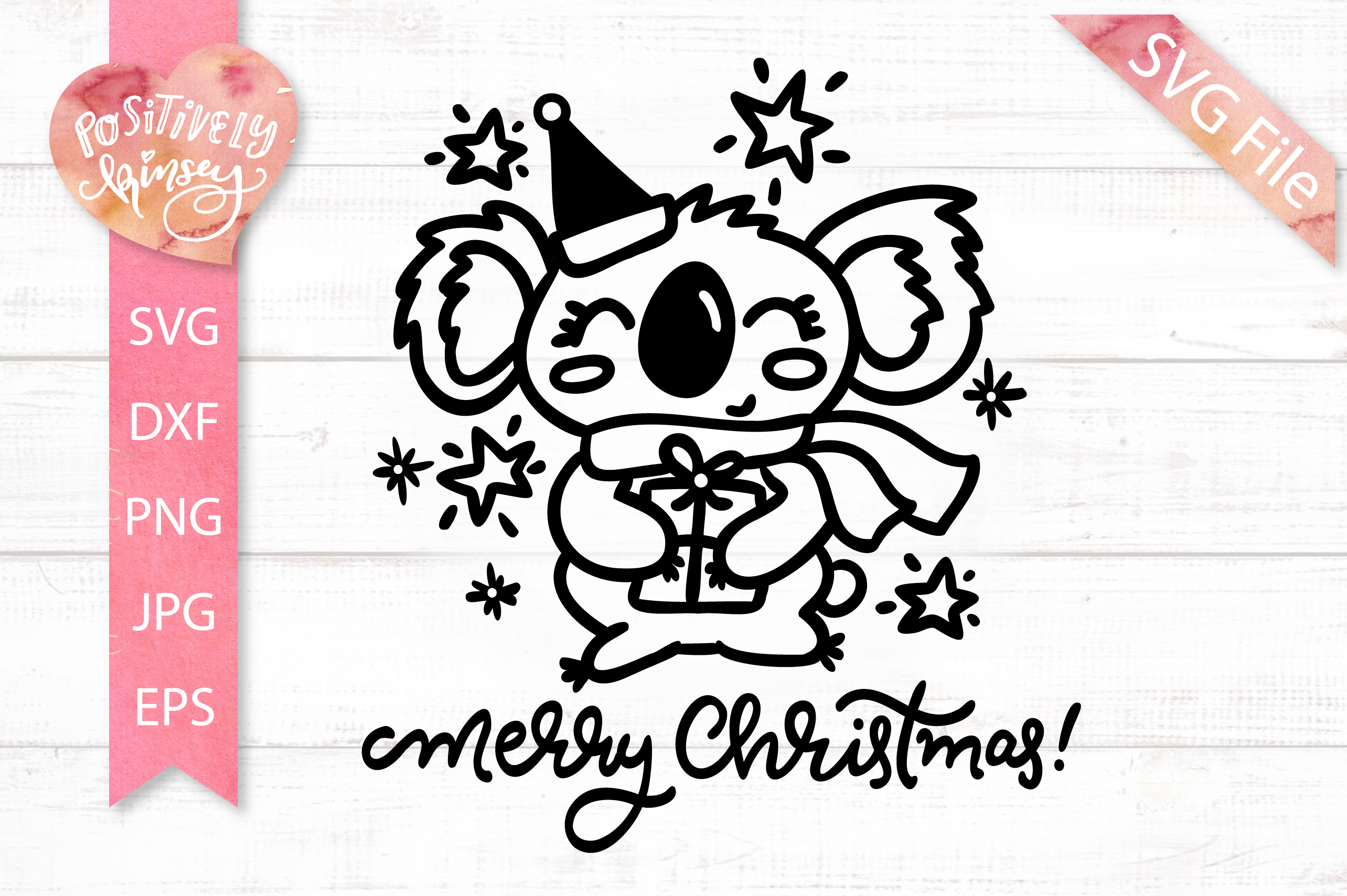 Merry Christmas SVG, Koala SVG, Australian Animal SVG File