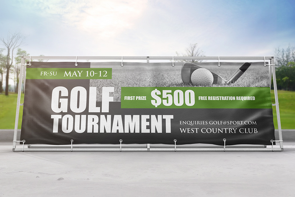 Monsoon Outdoor Banner Stand Mockup