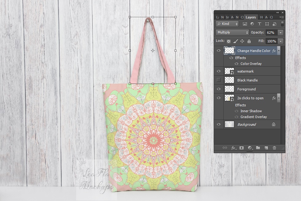 Tote bag mockup, black white and color strap handle tote mock up rustic psd smart stock photo ...