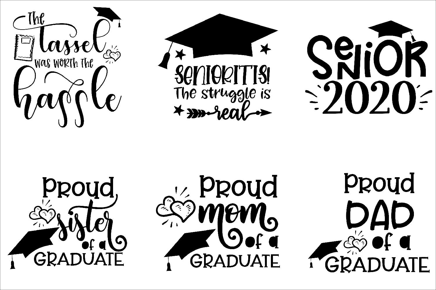 Download Graduation BUNDLE - svg cut files (424848) | SVGs | Design Bundles