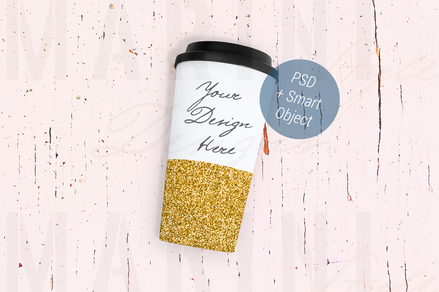 Travel Mug mockup with glitter, Tumbler Mockup, 889 (205623) General