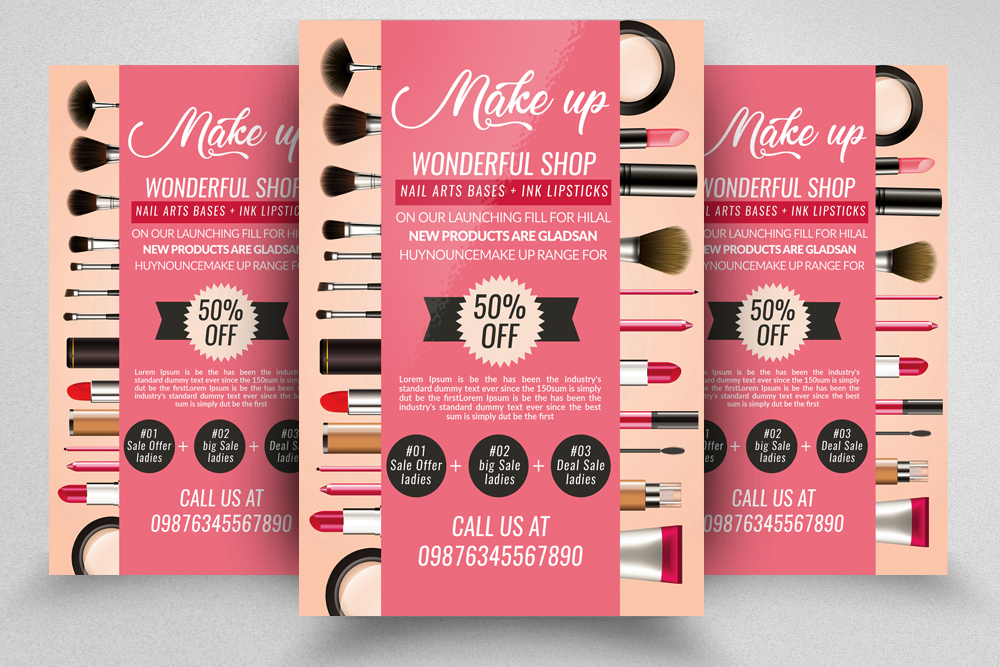 Cosmetic Store Marketing Flyer Template