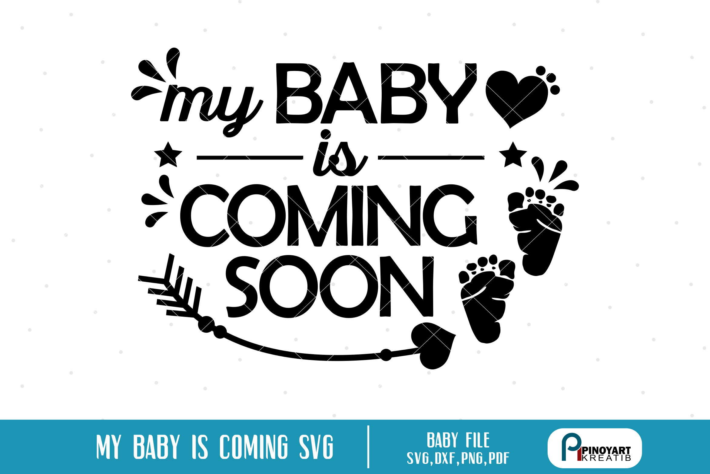 My Baby is Coming Soon SVG, Baby Svg File, Baby Clip Art
