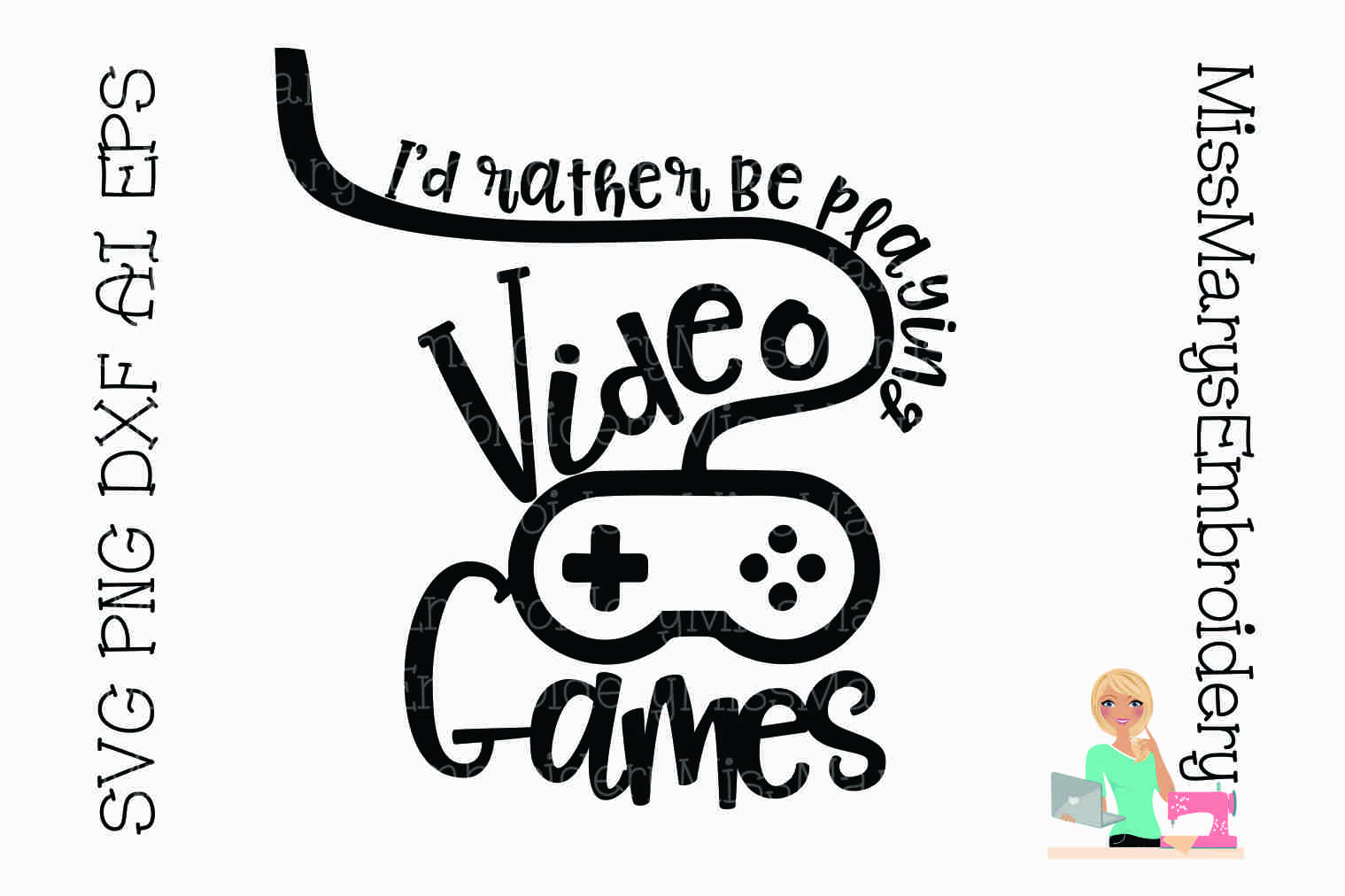 Download I'd Rather Play Video Games SVG Cutting File DXF EPS PNG ...