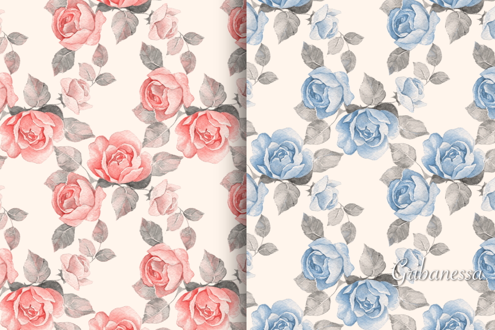 Vintage floral pattern. Roses