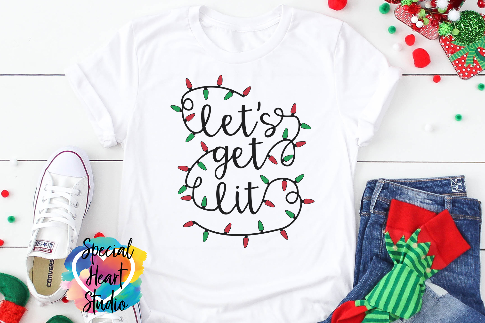 Let's Get Lit - A Fun Christmas SVG Cut File (359367) | SVGs | Design