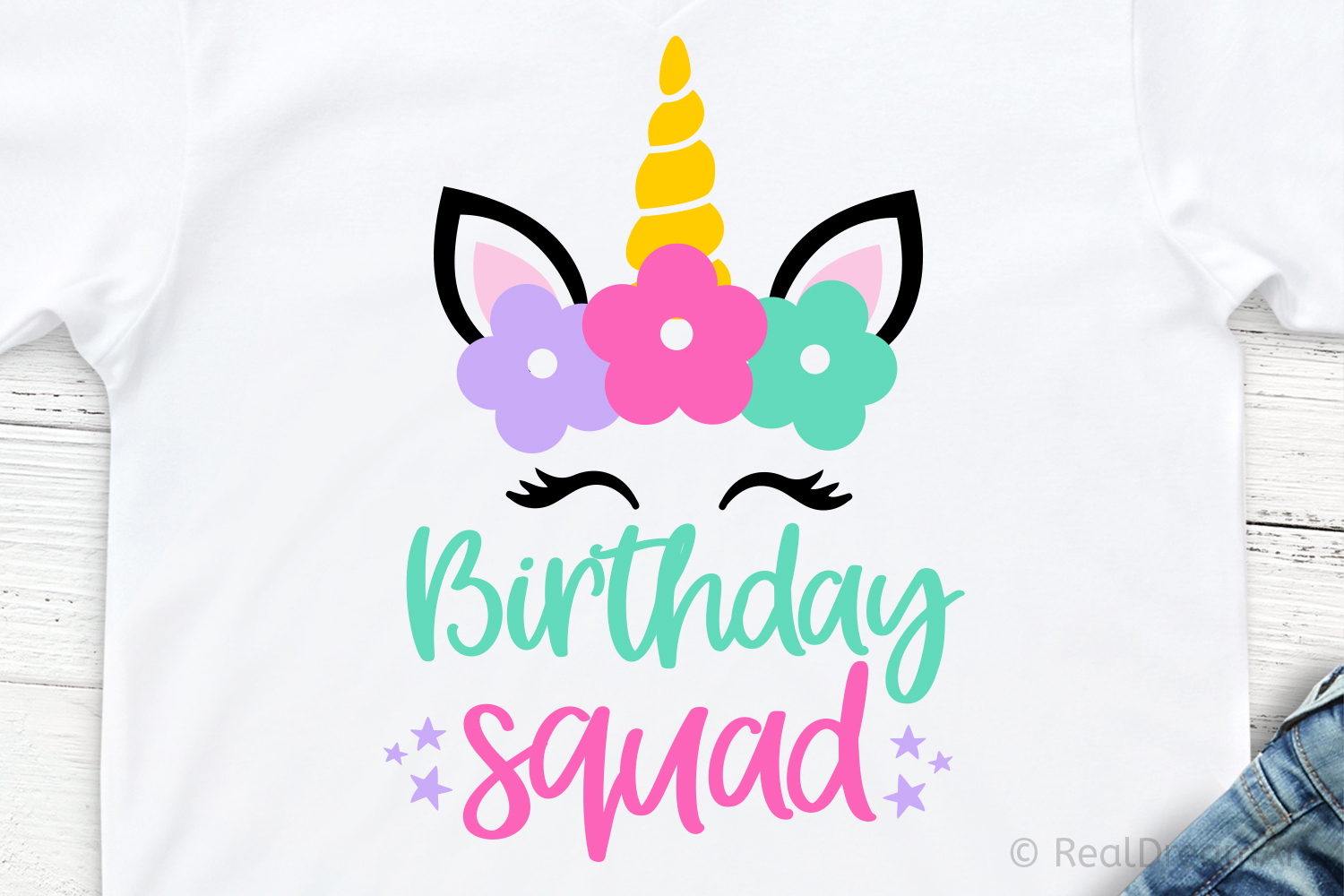 Download Birthday Squad with Unicorn SVG, DXF, PNG, EPS