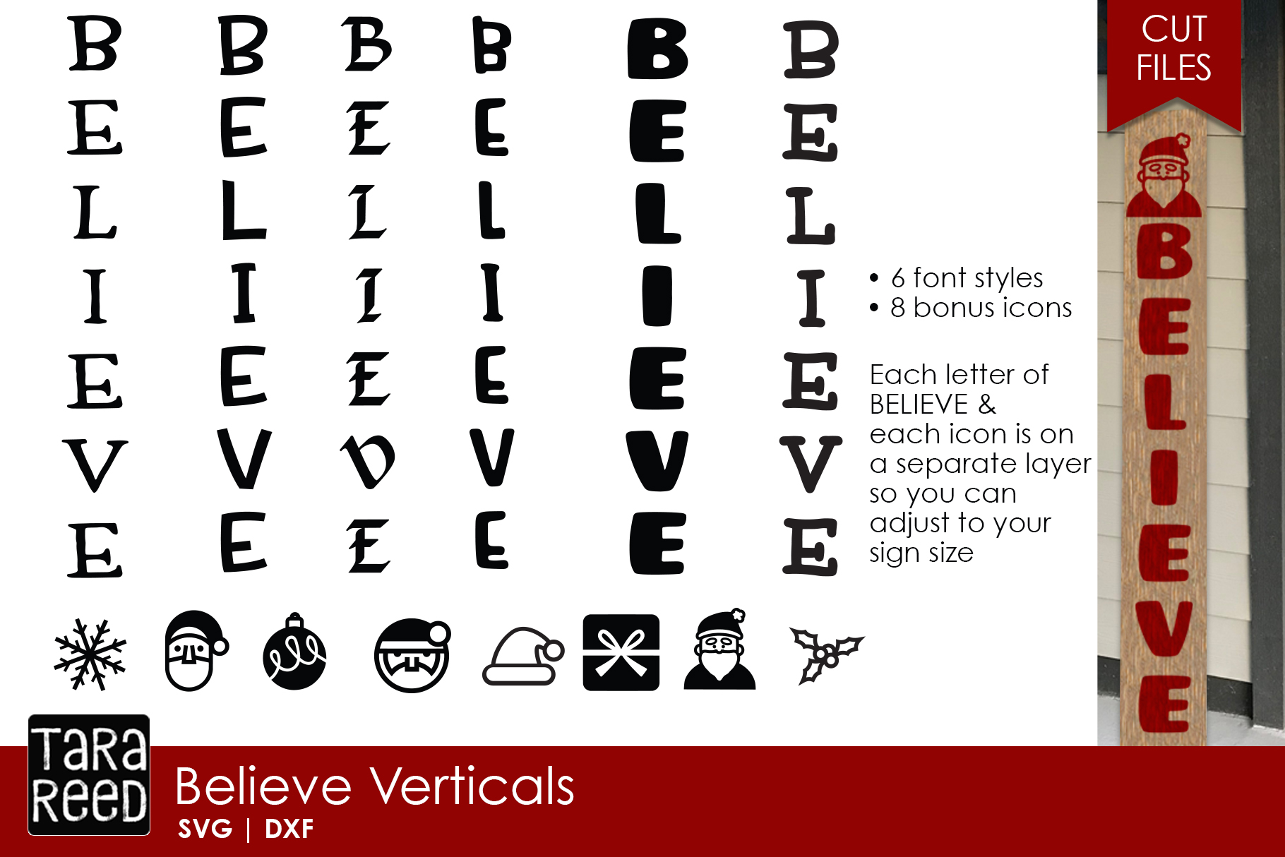 Believe Vertical Sign Bundle