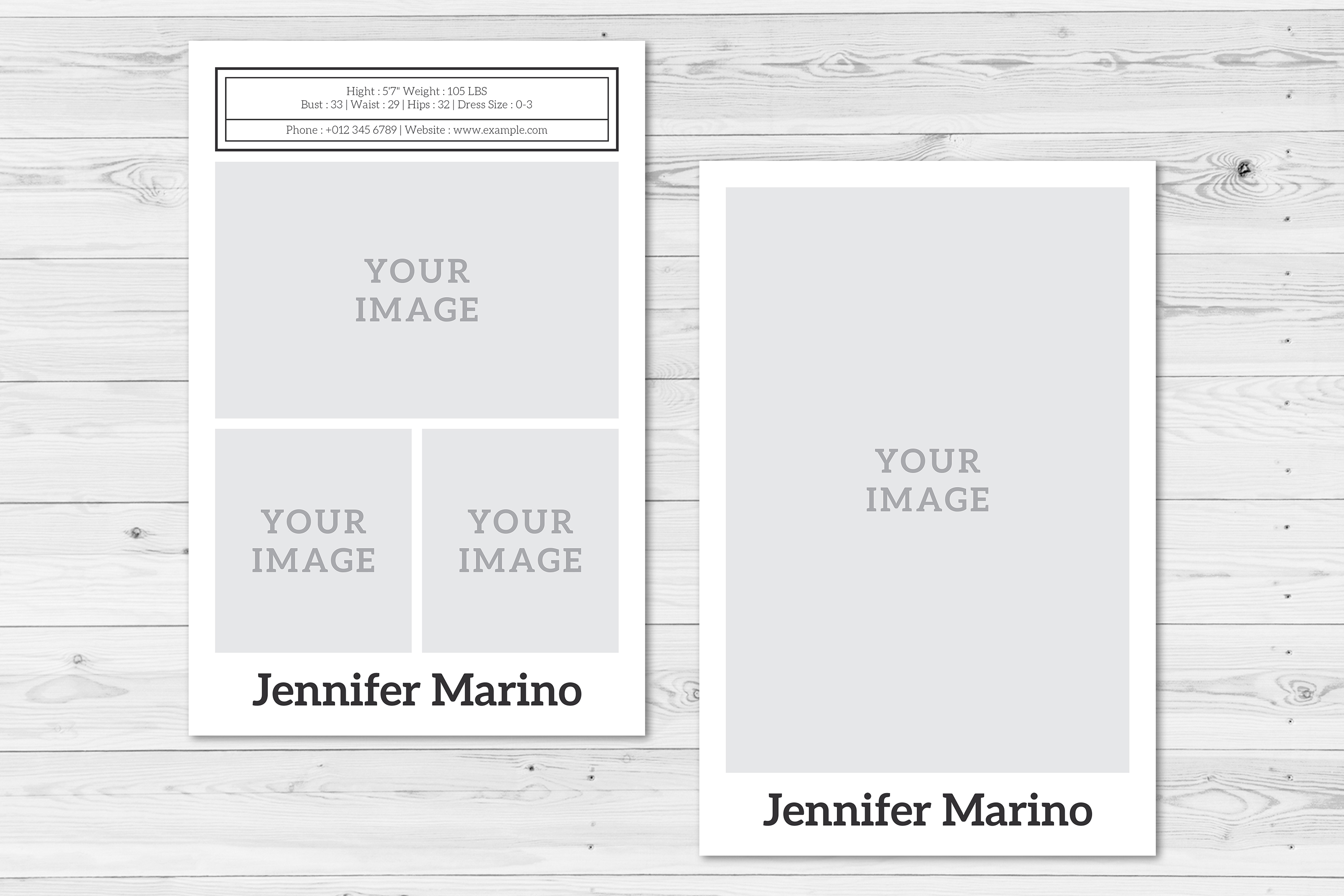 Free Comp Card Template Psd Download