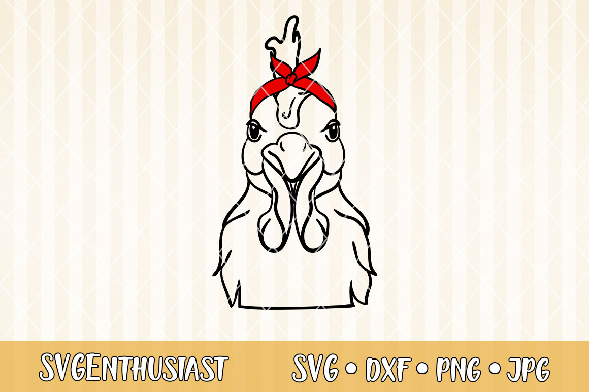 Download Chicken with bandana SVG cut file