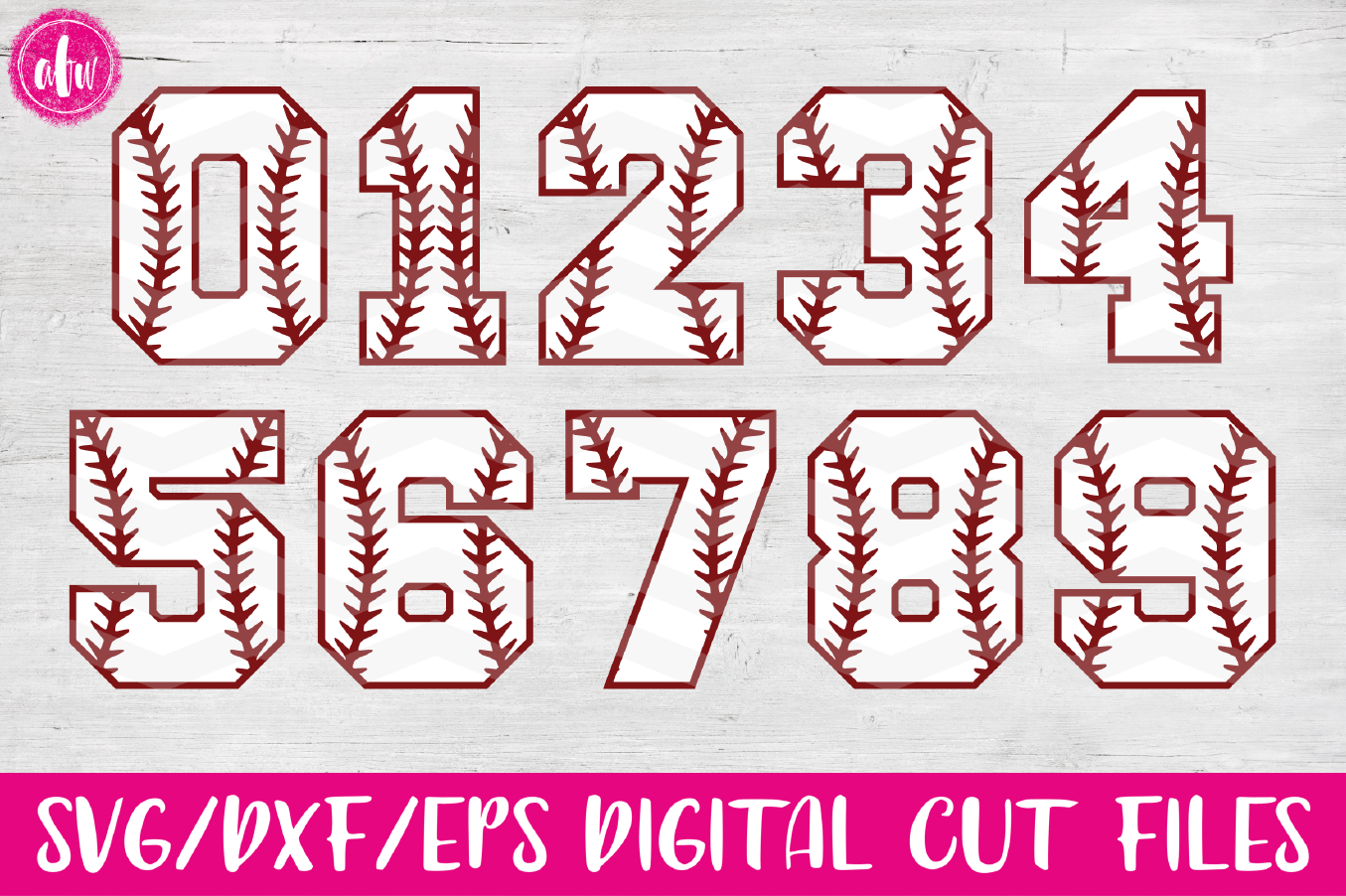 Baseball & Softball Numbers SVG, DXF, EPS Cut Files (15313) SVGs