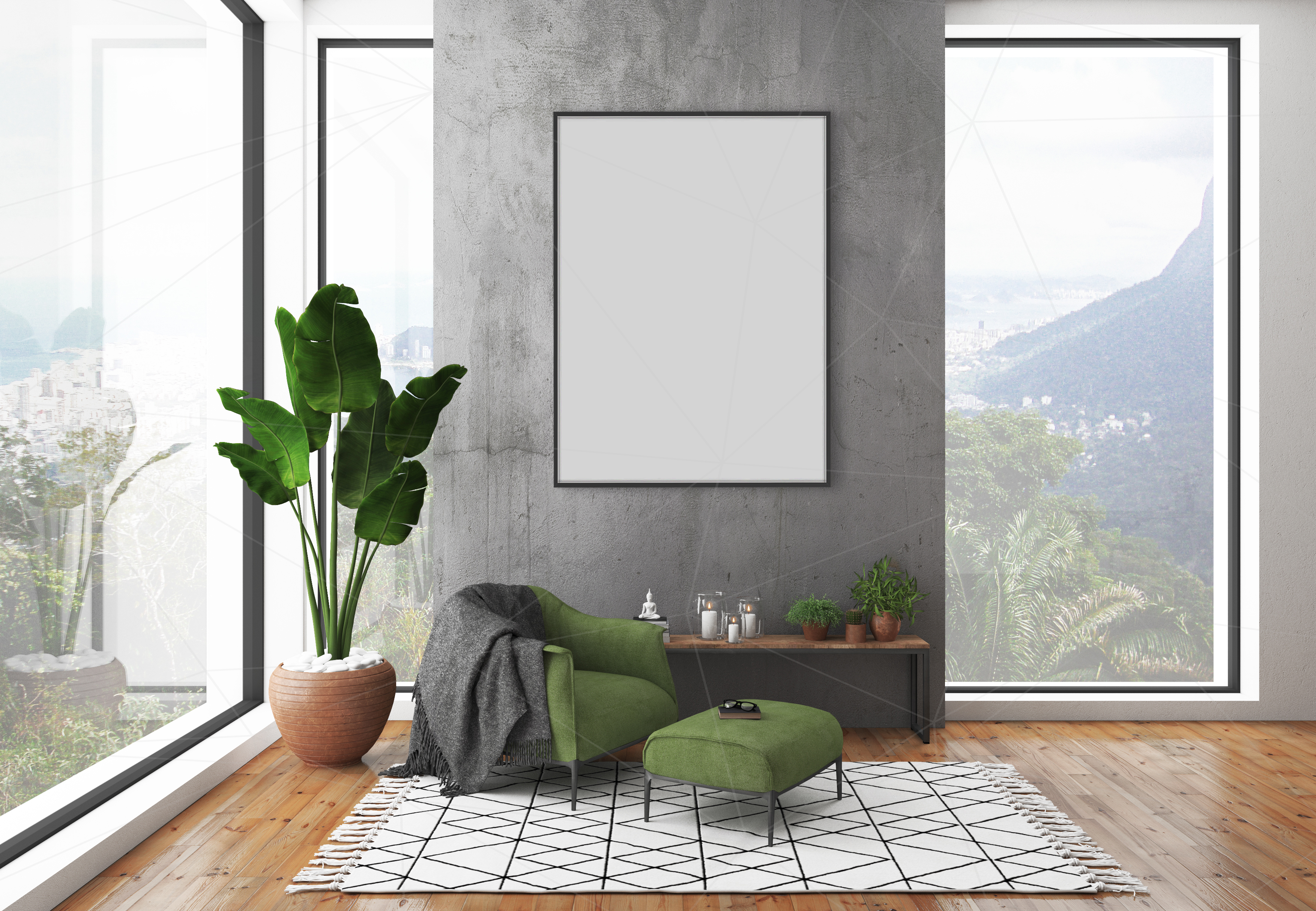 Download Interior mockup bundle - blank wall mock up (51613) | Mock Ups | Design Bundles
