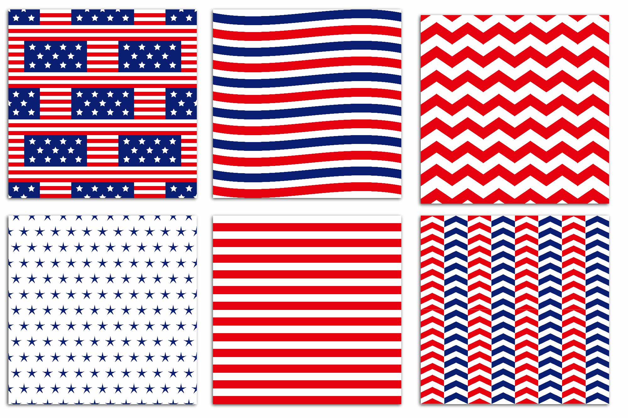 Stars and Stripes Seamless Digital Paper