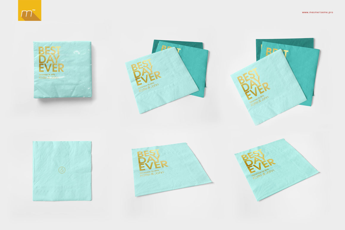 Download Paper Napkin Mockup Psd Free - Soft Tissue Napkin Paper ...