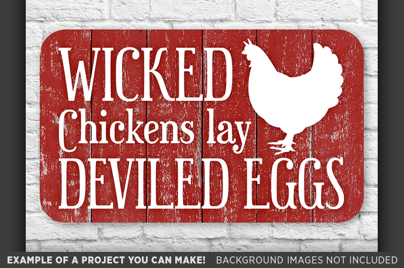 Funny Chicken Sign Svg Wicked Chickens Lay Deviled Eggs 632