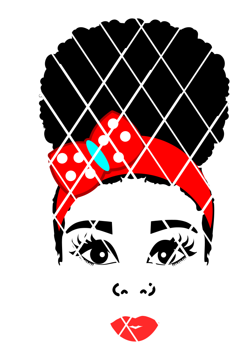 Black Woman Face svg, Afro Puff svg,Svg cut file,PNG,DXF ...