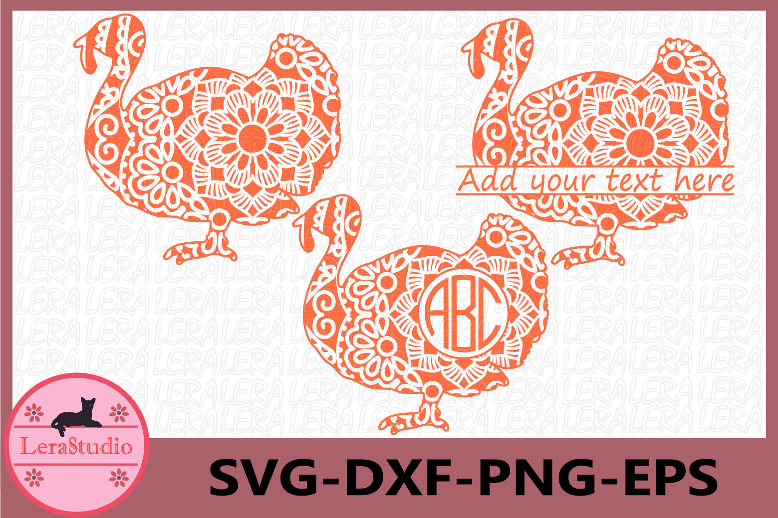 Turkey Mandala SVG, Thanksgiving svg, Turkey Fall Svg