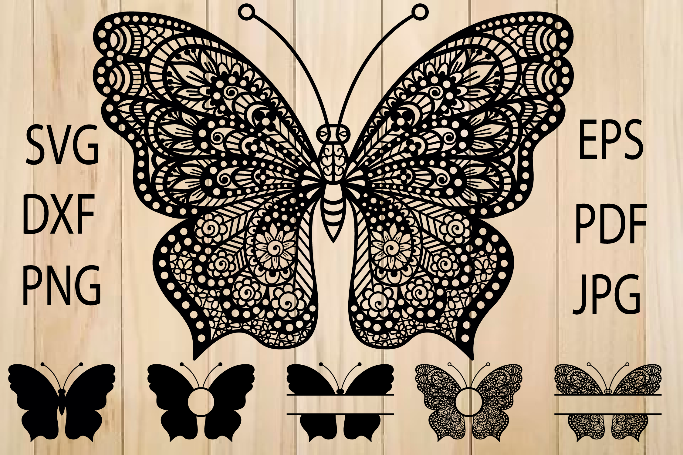 Download Free 3d Mandala Butterfly Svg Files Layered Svg Cut File