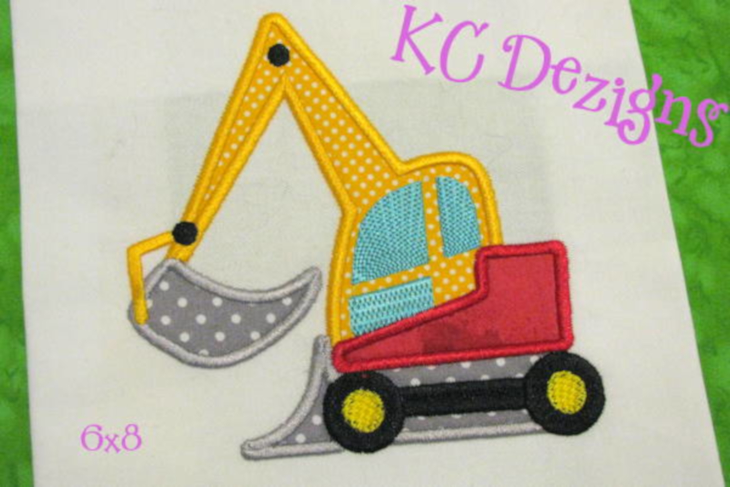 Bulldozer Machine Applique Embroidery Design (136561) Embroidery