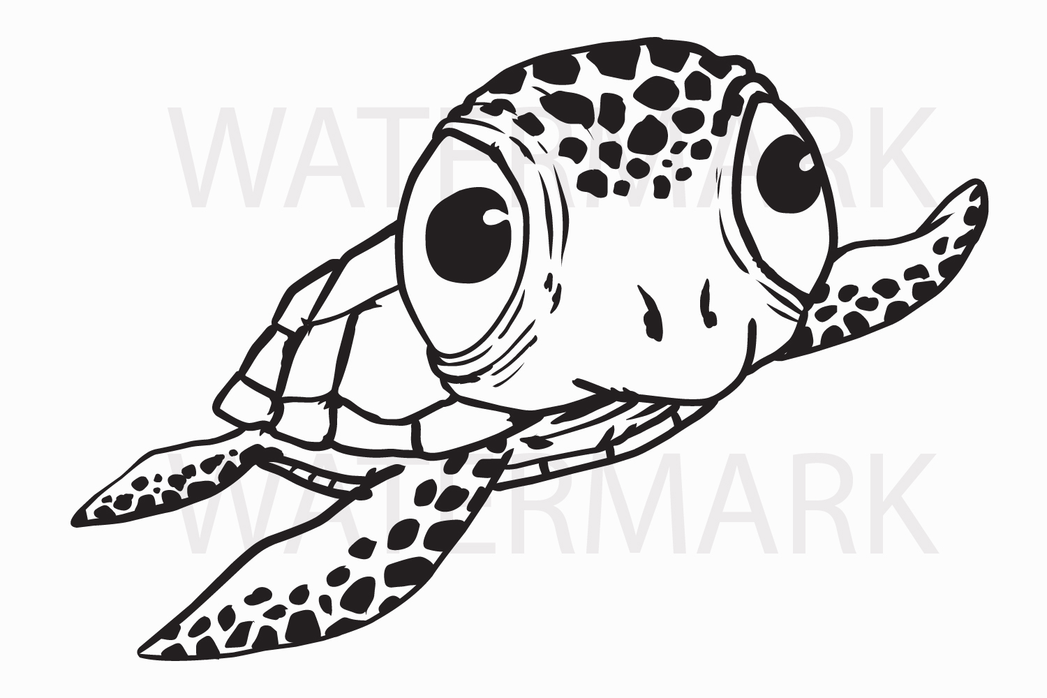 Cute Turtle - SVG/JPG/PNG Hand Drawing