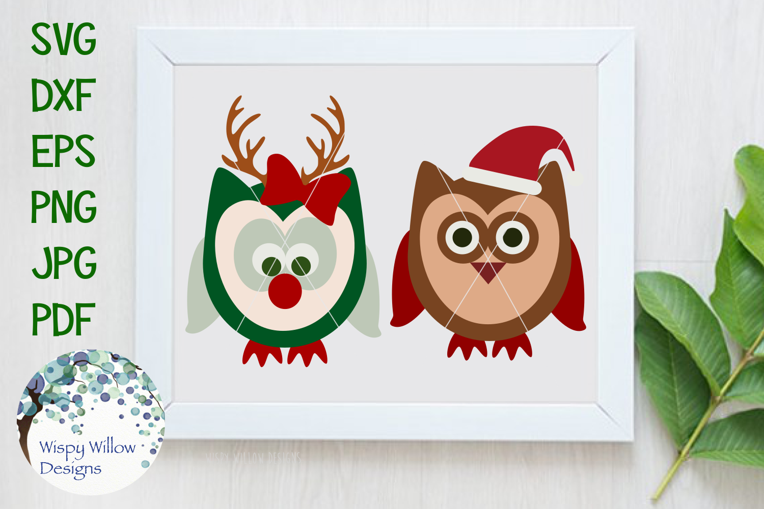 Download Christmas Owls SVG and Clipart