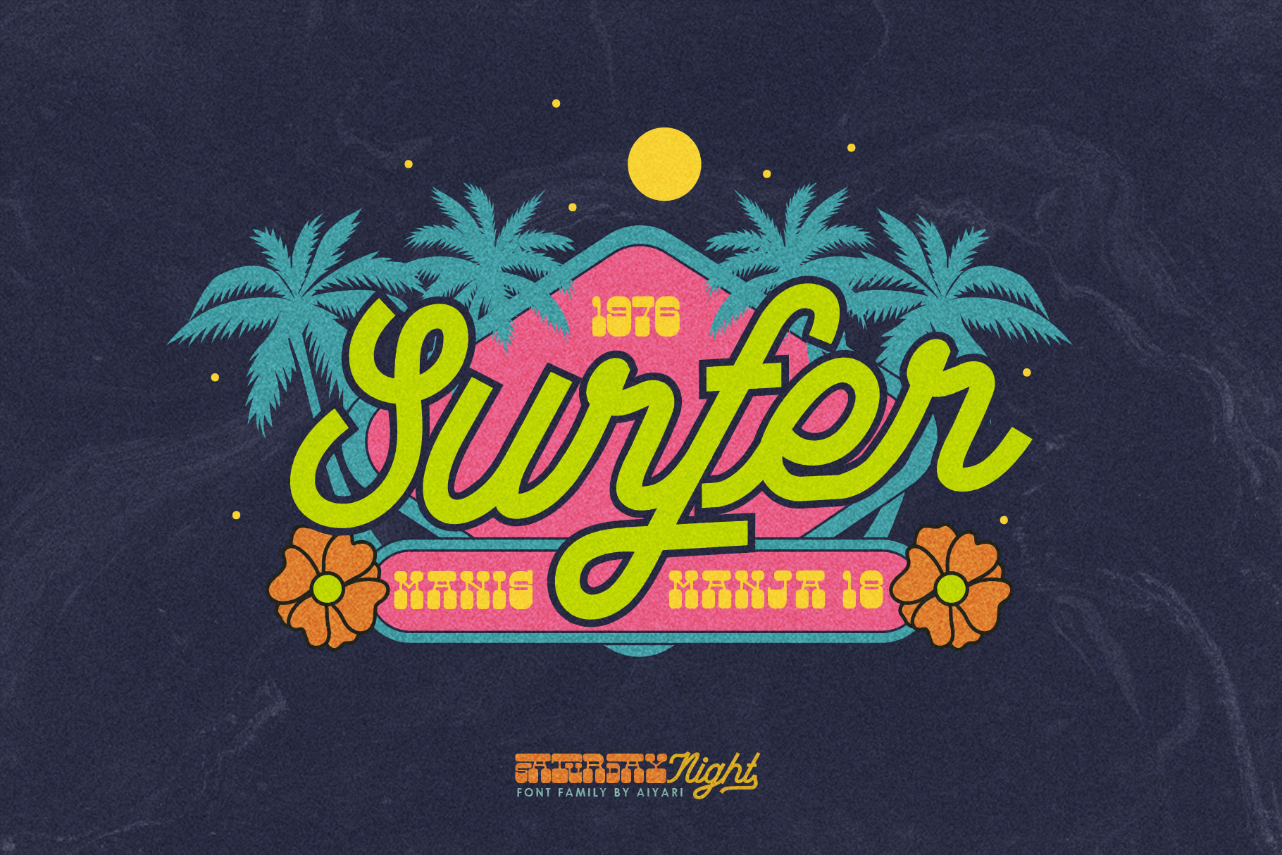 Saturday Night Font Family (471074) | Display | Font Bundles