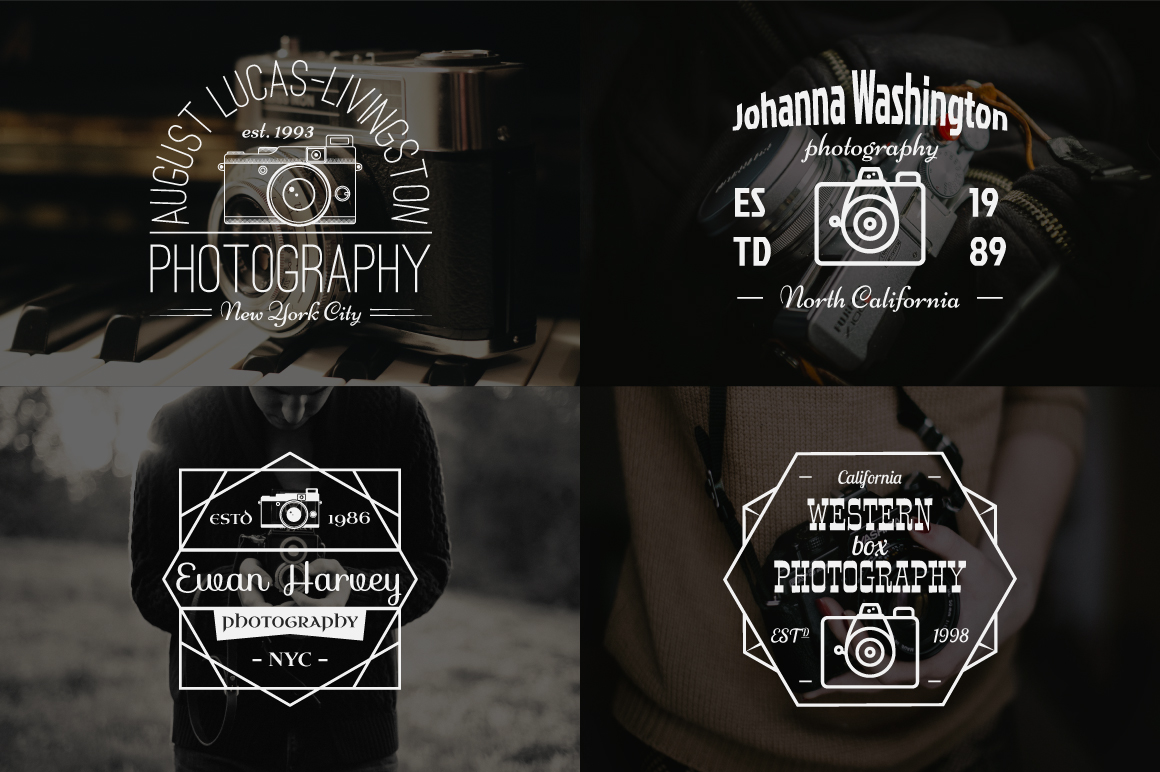 12 Vintage Photography Labels