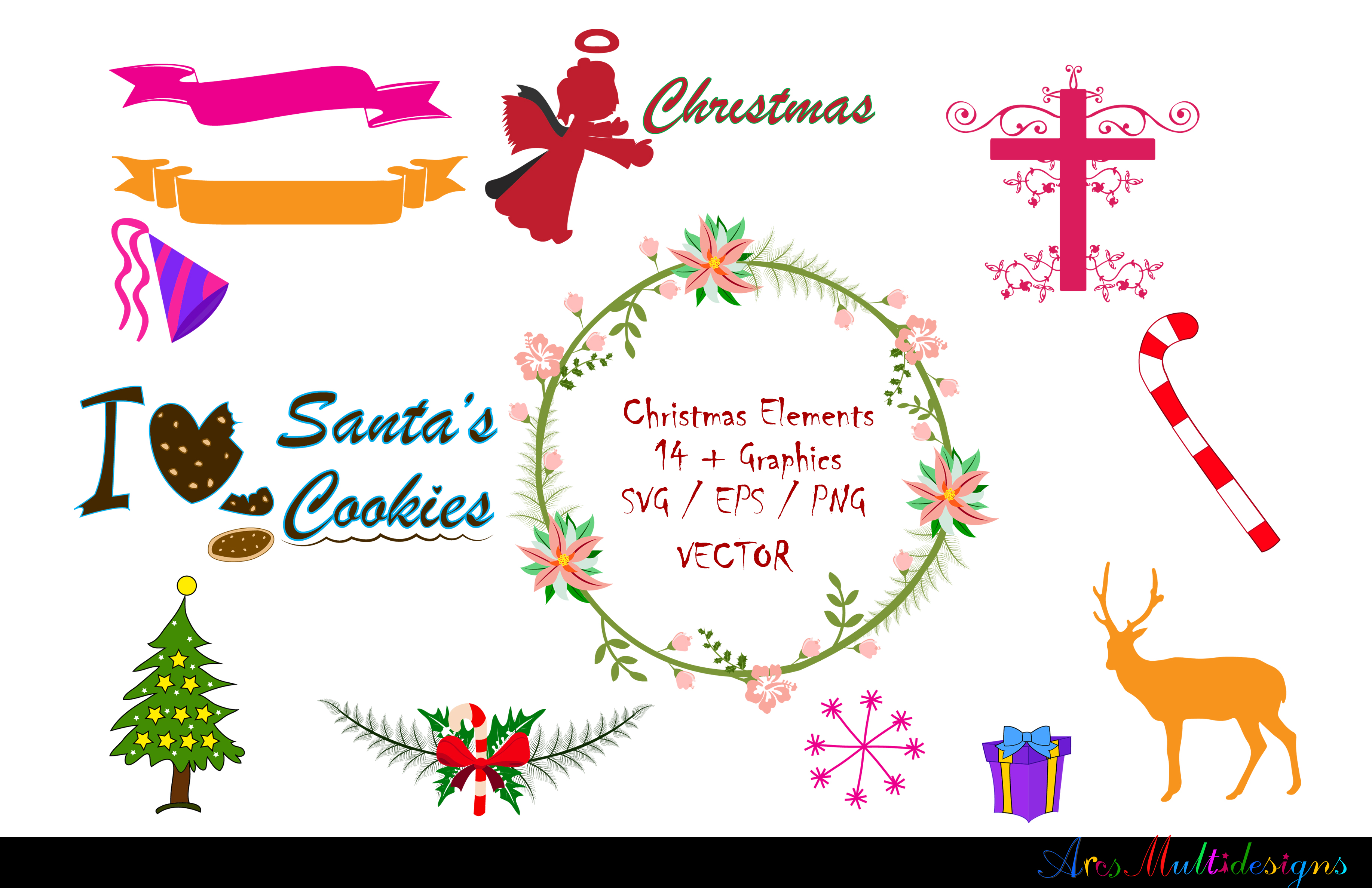 Download Christmas vector / Christmas elements / Christmas ...