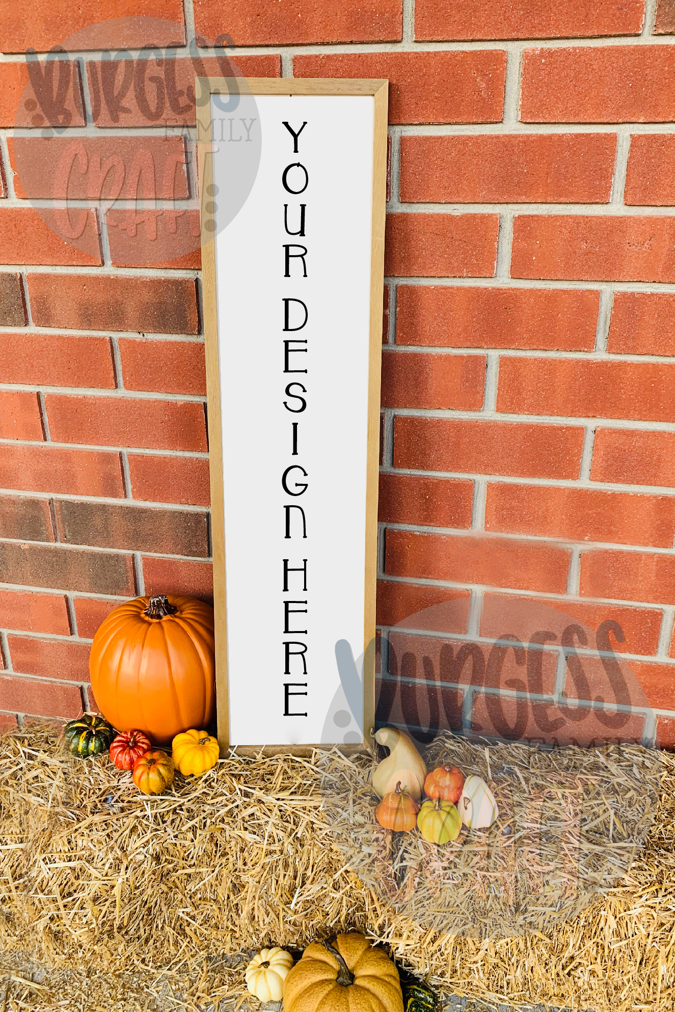 Download Vertical fall wood sign Craft mock up |High Res JPEG
