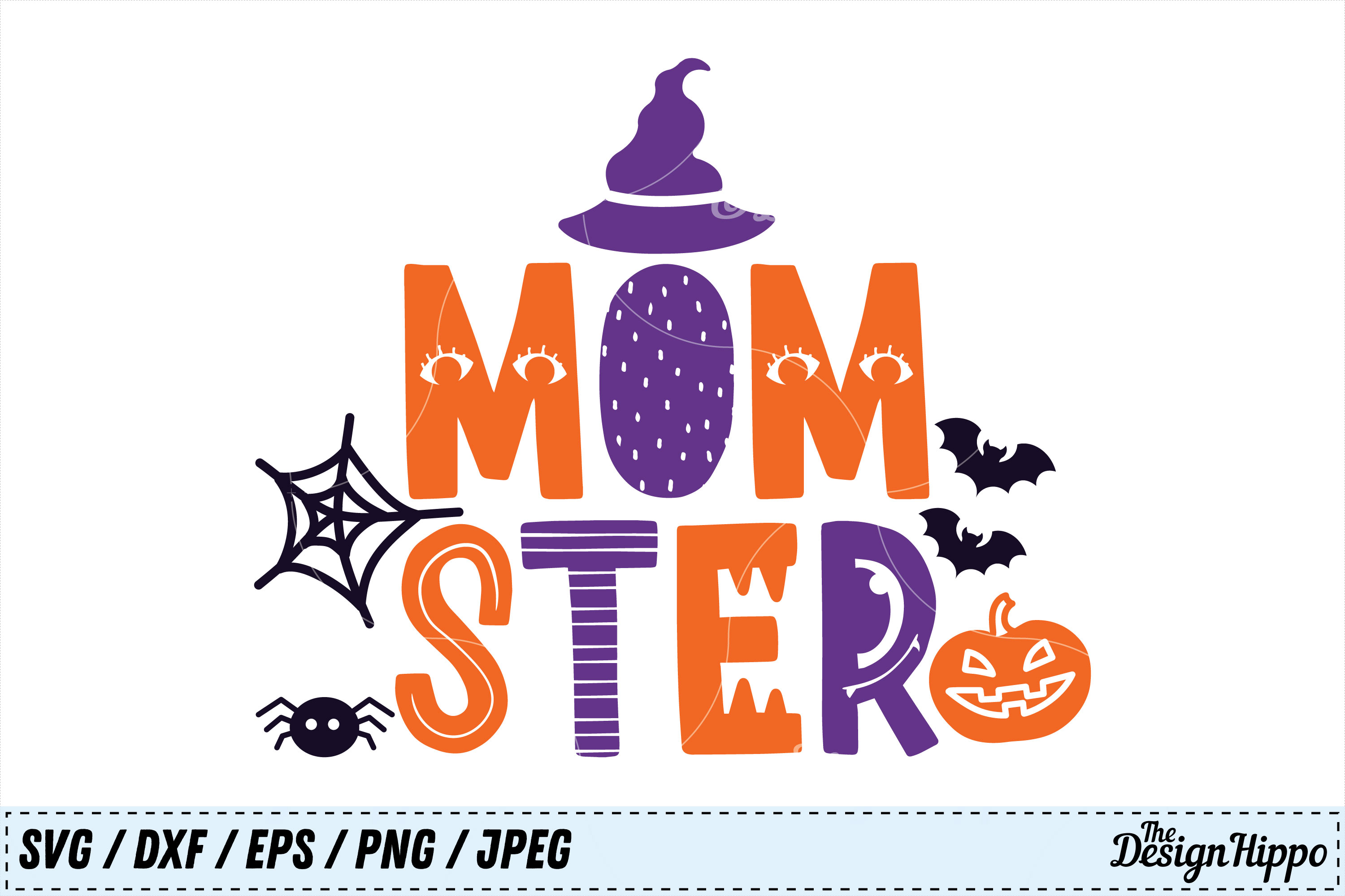 Momster SVG, Mom SVG, Halloween SVG, Spider web SVG, PNG DXF