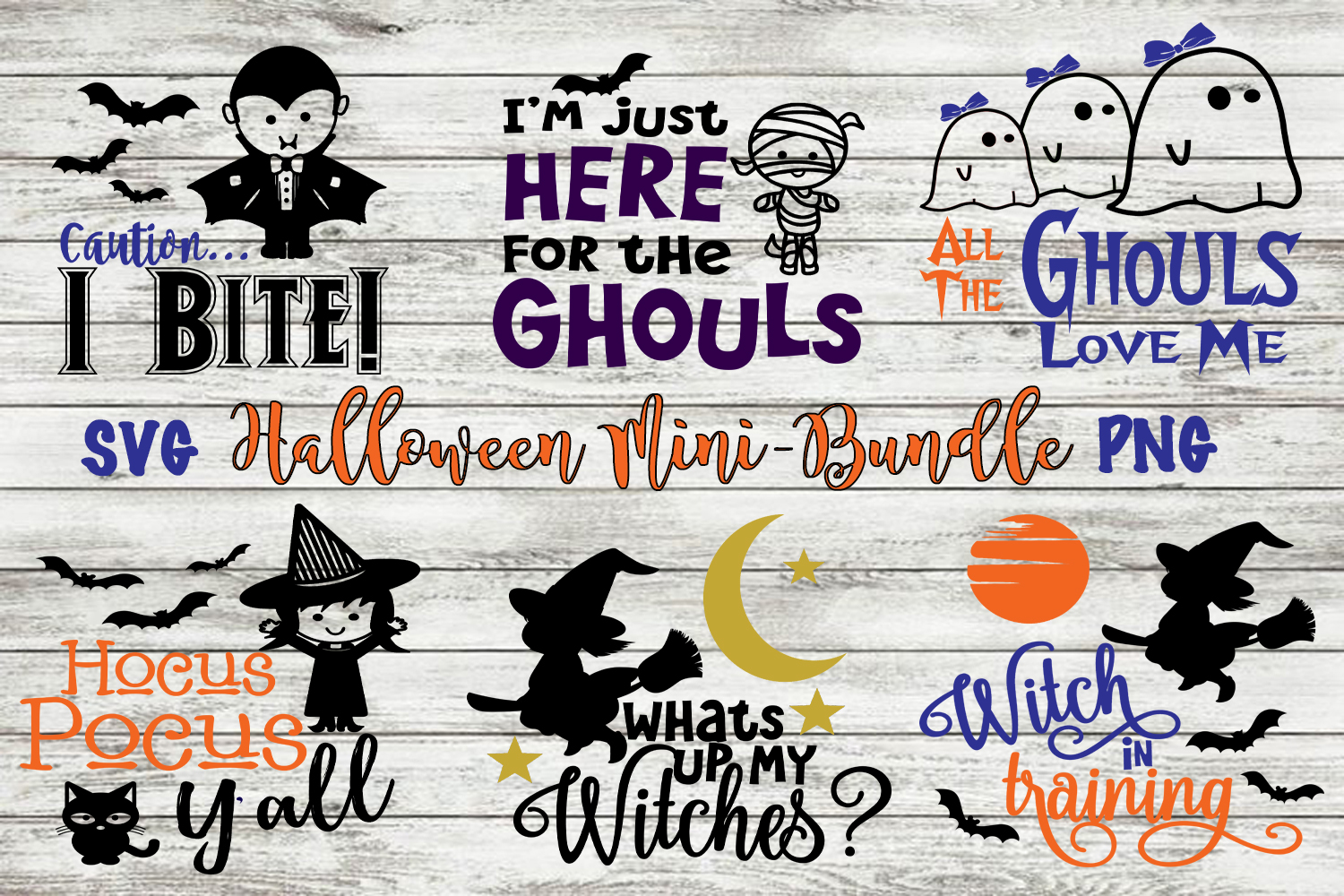 Download SVG Halloween Bundle Kids Funny Vampire Witch Ghost Ghouls