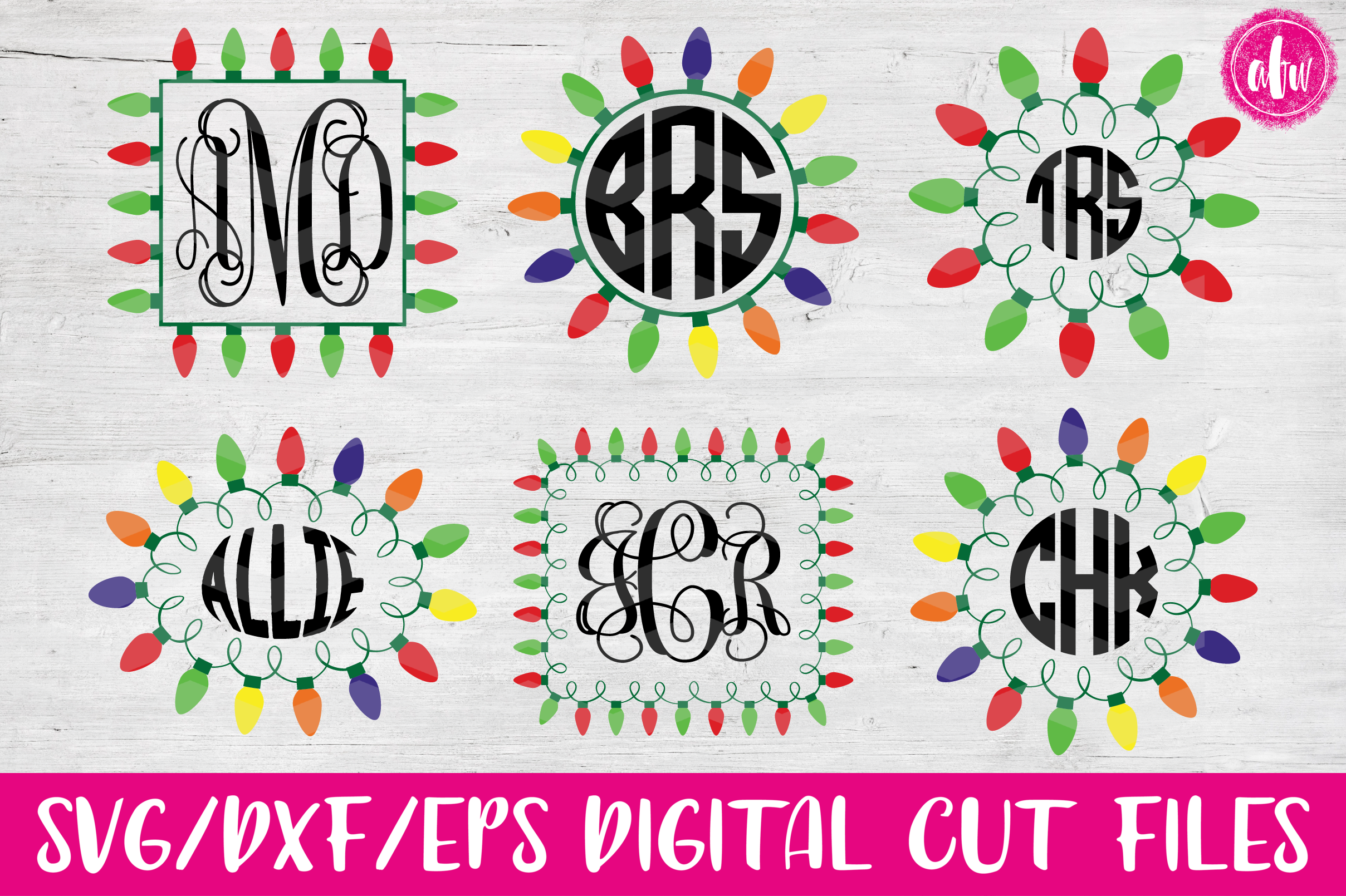 Download Christmas Lights Bundle - SVG, DXF, EPS Cut Files