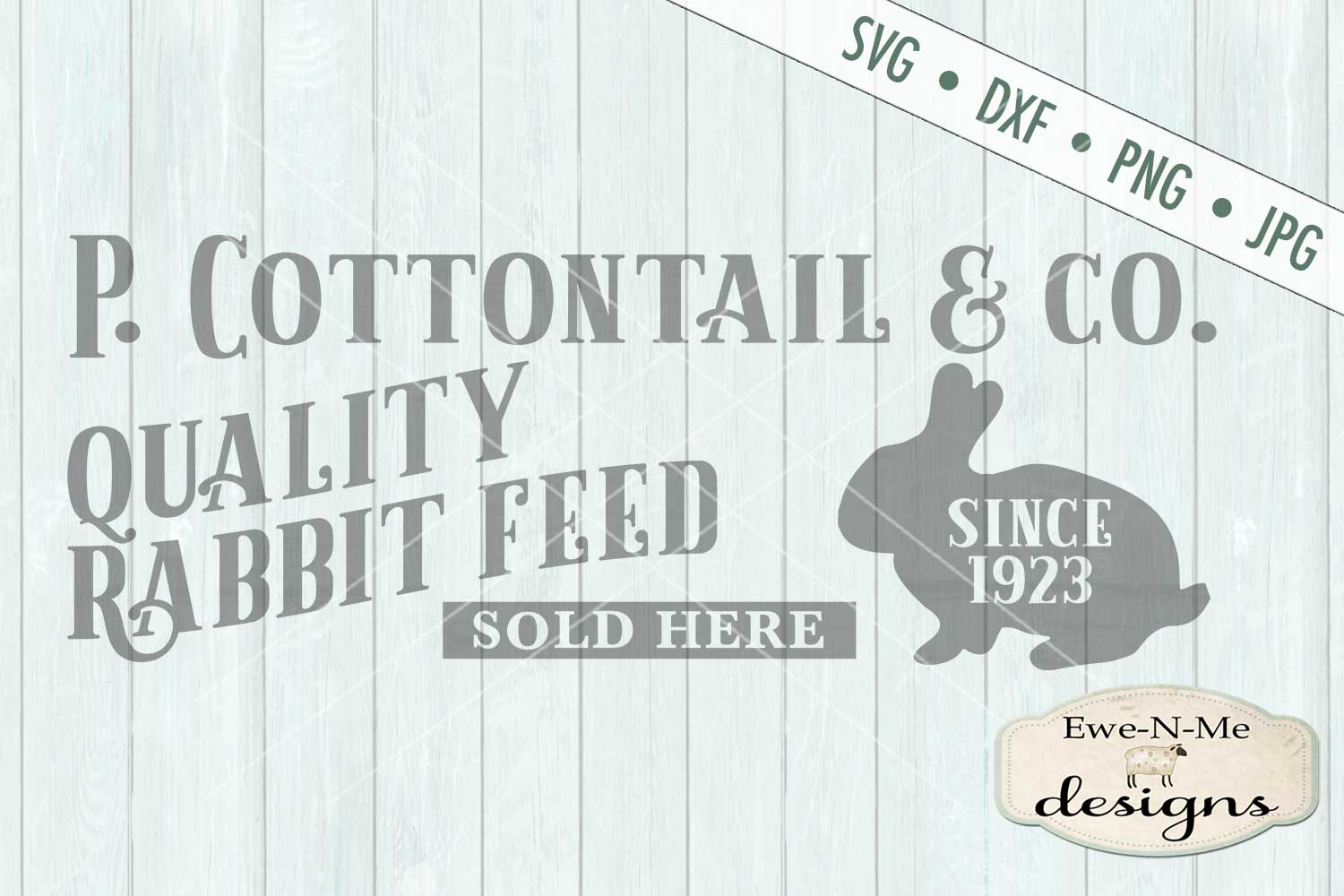 P. Cottontail Rabbit Feed SVG DXF Cut File (199687) | Cut Files ...