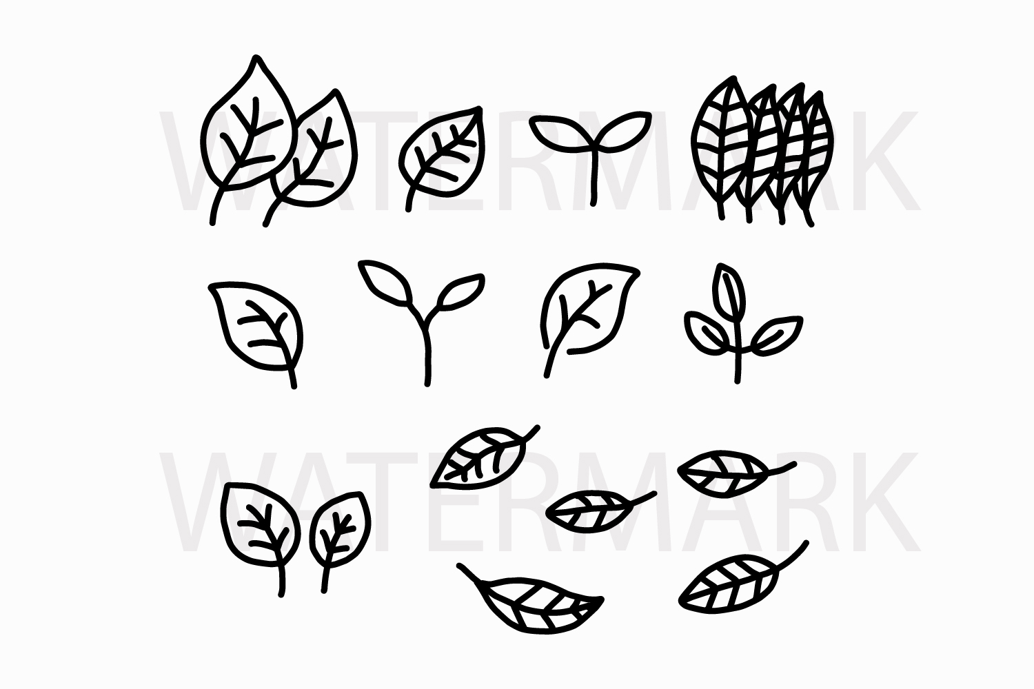 Download Bundle outline leaf - SVG/JPG/PNG Hand Drawing (78454 ...