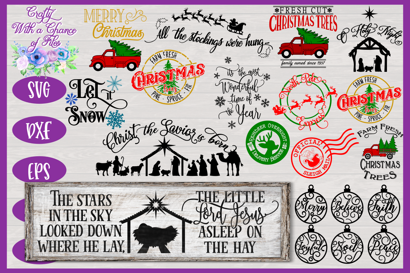 Download Merry Christmas SVG Bundle | Christmas Farmhouse SVGs (162946) | SVGs | Design Bundles