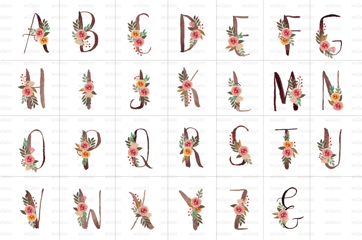 Floral Monogram Letters   3b27f32694e4ef631ae5c9a83718952b Resize 