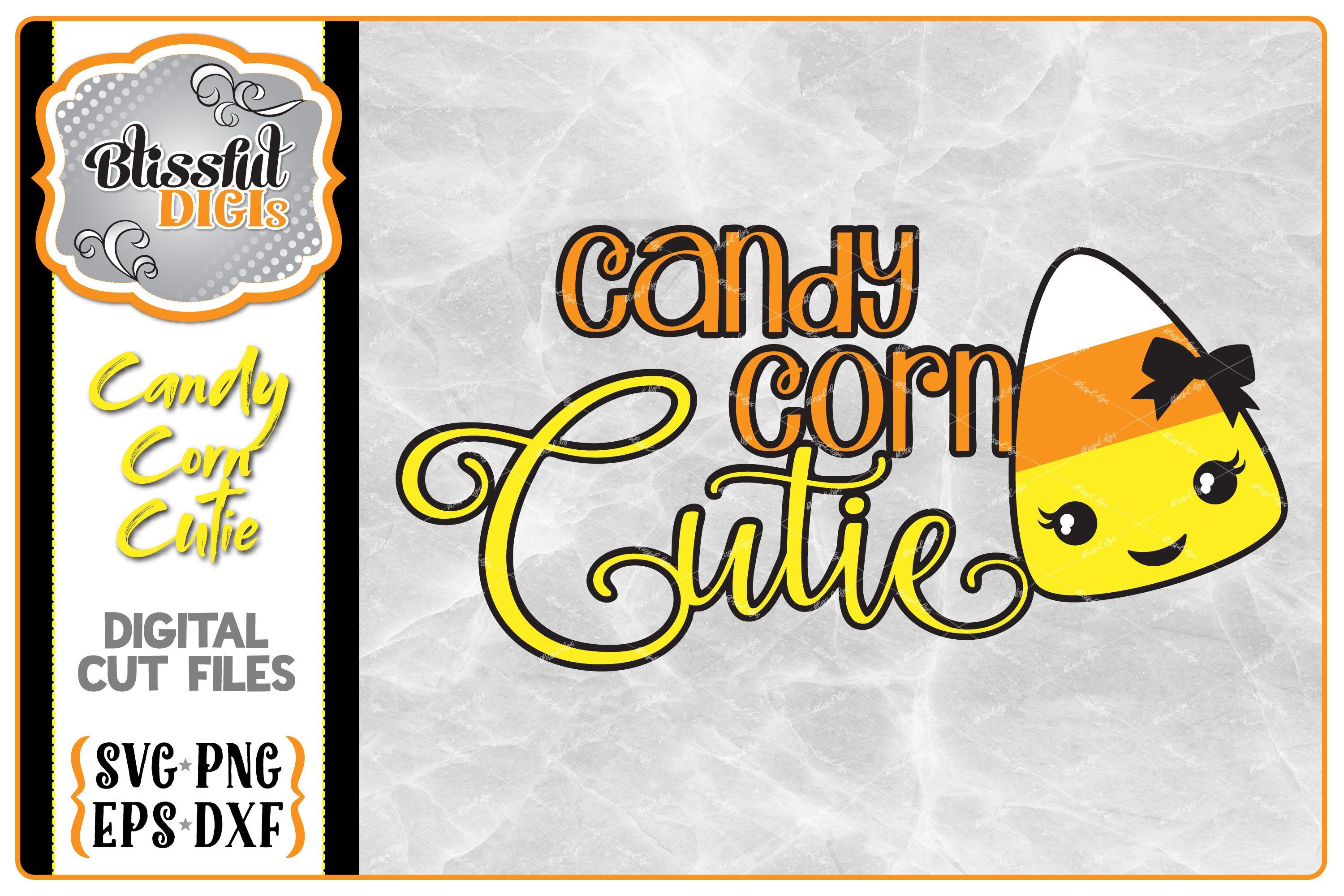 Candy Corn Cutie - Vector Cut Files - Halloween SVG (135857) | SVGs