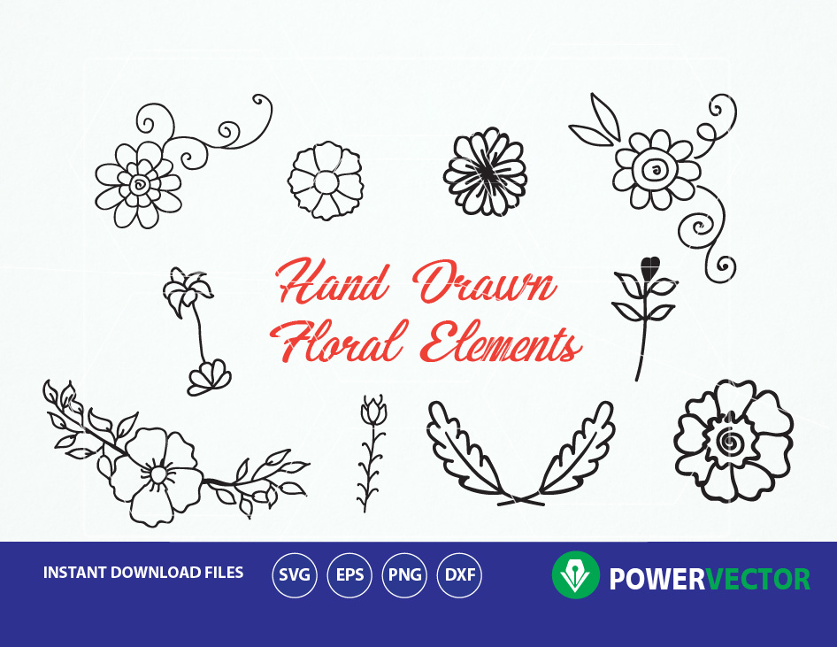 Download Svg floral elements, Floral doodles clip art
