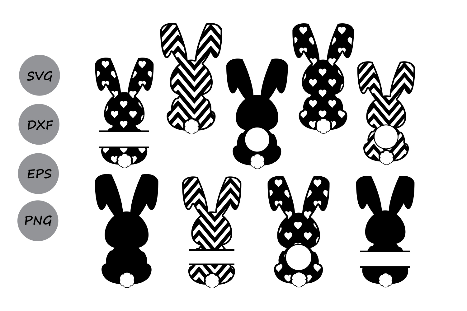 Bunny SVG, Easter Bunny Svg, Easter Svg, Rabbit SVG, Bunny Tail Svg