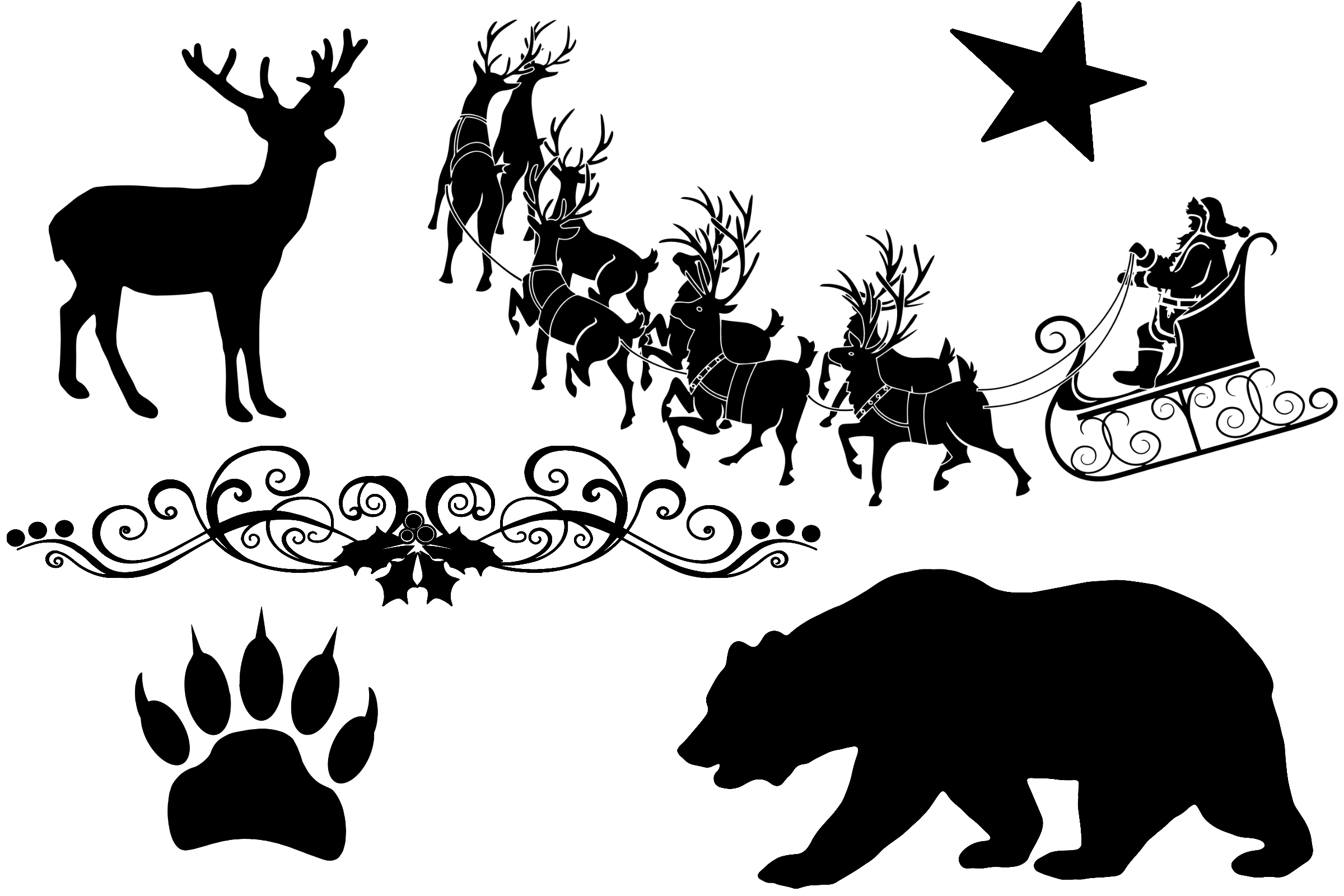 Download Christmas Silhouettes Vector AI EPS Vecor & PNG (156969 ...