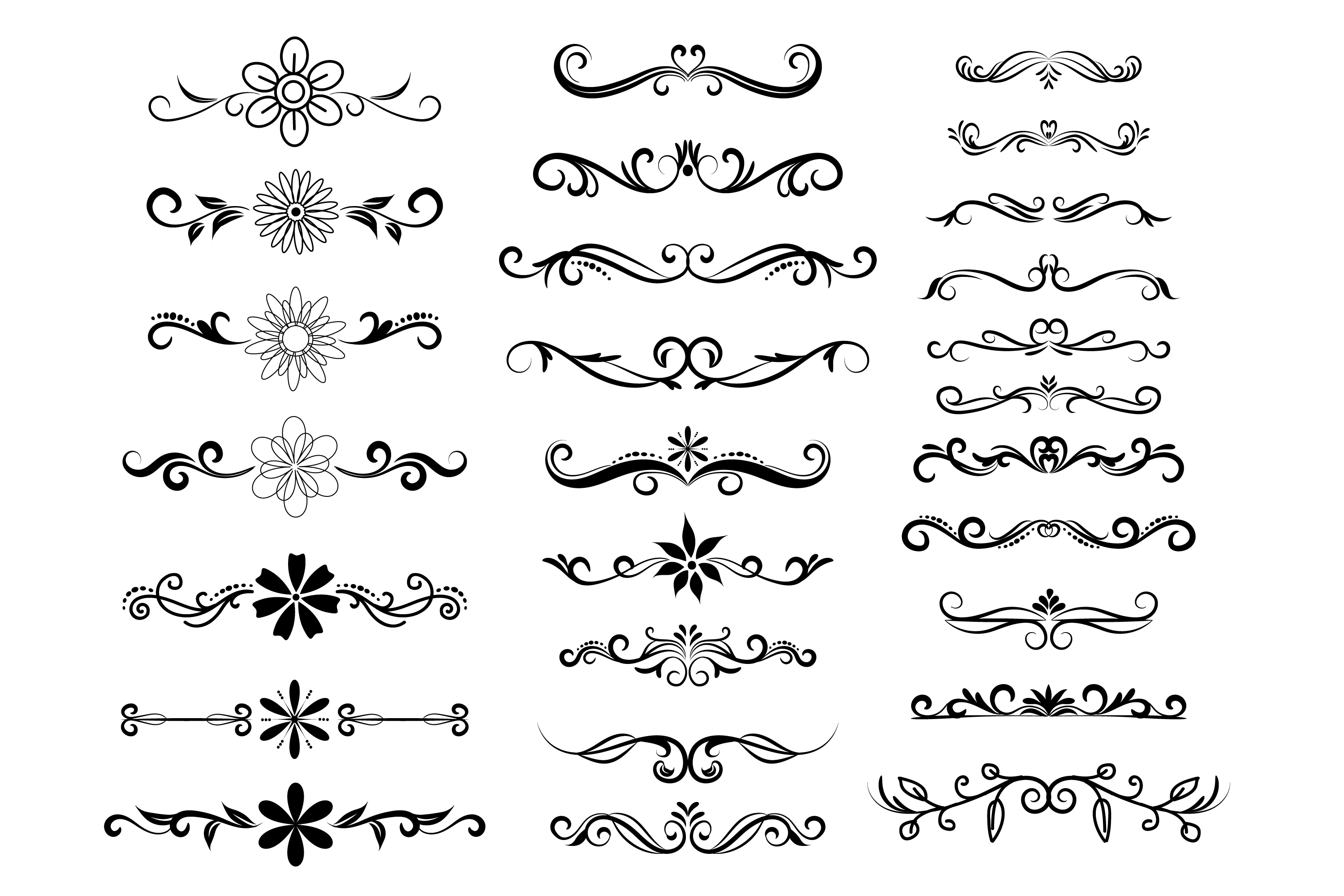 Flower Dividers Svg Floral Border Svg Vintage Arrow Sketch Etsy | The ...