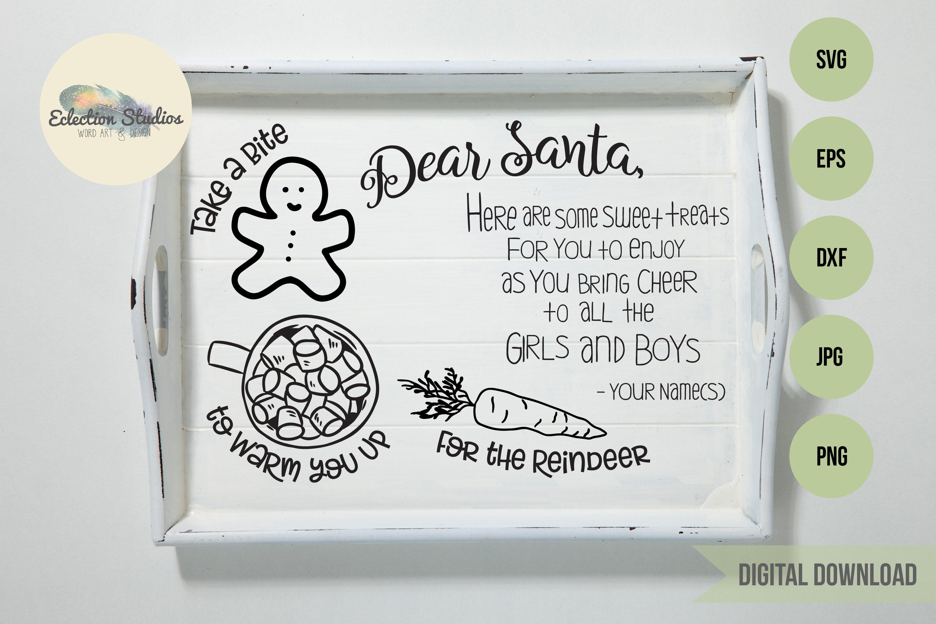 Dear Santa Cookies for Santa Tray SVG example image 2.